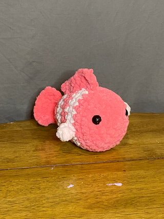 Chubby Fish Plush - Dark Pink/Light PInk