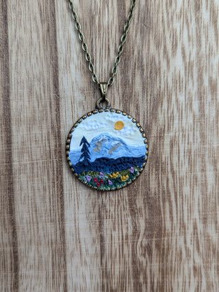 Mount Rainier National Park Clay Necklace