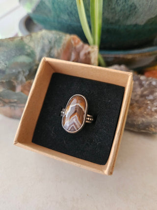 Lake Superior Agate Ring- Size 8