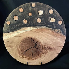 Lazy Susan Oak/Bronze