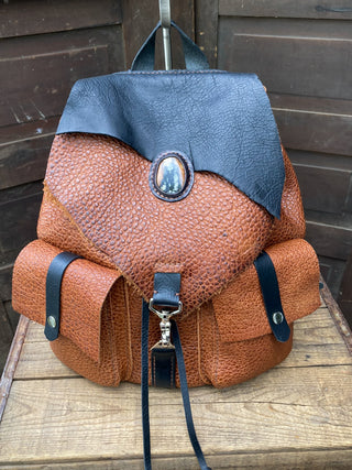 Signature Backpack - Tan with Stone