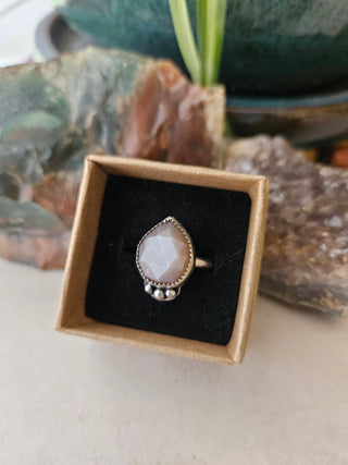 Grey Moonstone Ring- Size 6.25
