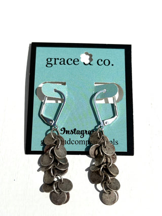 Antique Silver Circles  Earrings