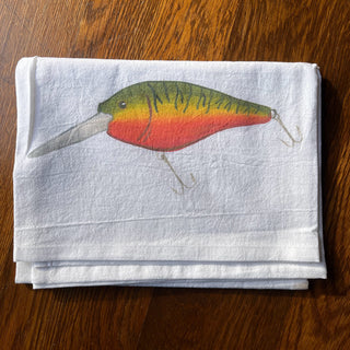 Rainbow Lure Watercolor Print Tea Towel