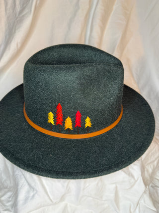 Fall Tree Green Fedora