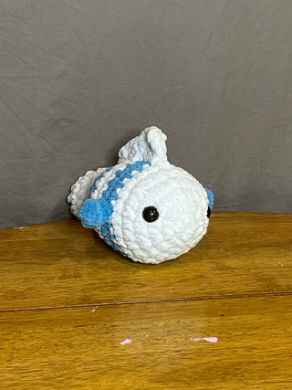 Chubby Fish Plush - Light Blue/Dark Blue