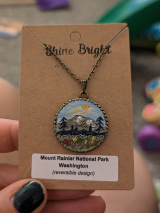 Mount Rainier National Park Clay Necklace