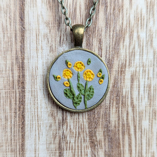 November Birth Flower Clay Necklace