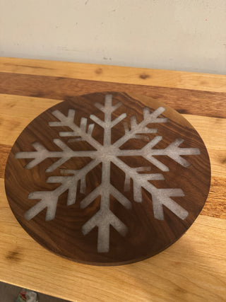 Walnut Snowflake Display Board
