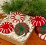 Felted Small Peppermint Ornaments