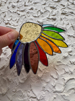 Stained Glass Cone Flower - Rainbow