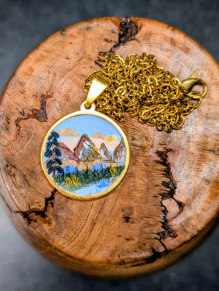 Grand Tetons National Park Clay Necklace