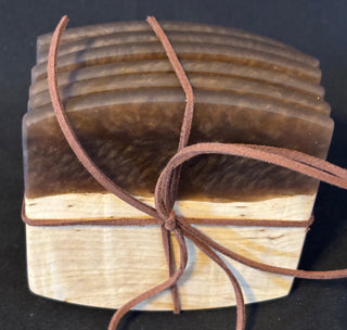 Coaster Set Maple/Bronze