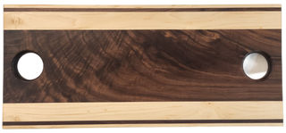 2 Hole - Walnut w/ maple and walnut stripes