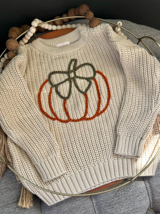 Embroidered Pumpkin Sweater 24 Months