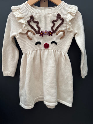 Reindeer Sweater dress 3T