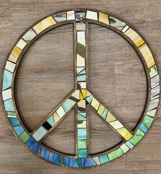 Mosaic Peace Sign 20"