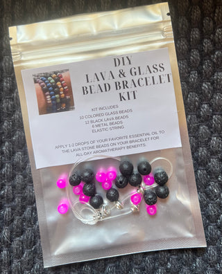 DIY Lava & Glass Bead Bracelet Kit