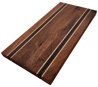 Handy Little Cutting Board - Cherry w walnut and cherry stripee
