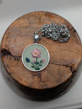November Birth Flower Clay Necklace