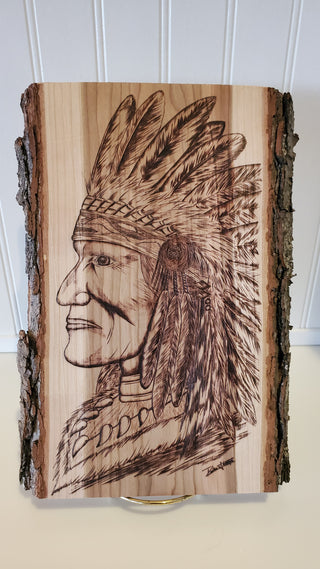 Crazy Horse Burned Art Piece