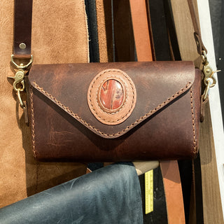 Swinger Crossbody - Brown w/ Stone