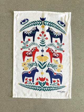 Dala Horse Tea Towel