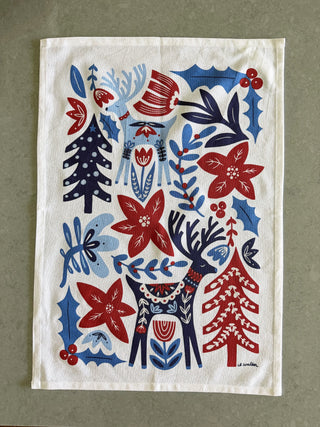Reindeer Tea Towel