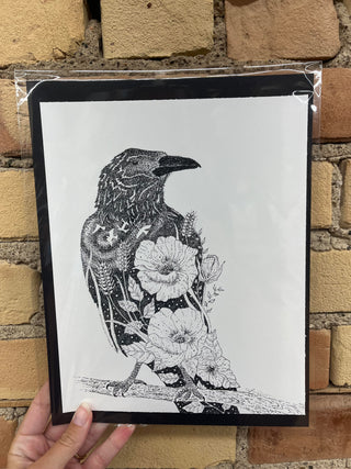 8 x 10 Crow Print