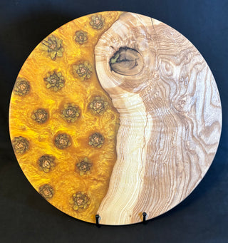 Lazy Susan Oak/Gold