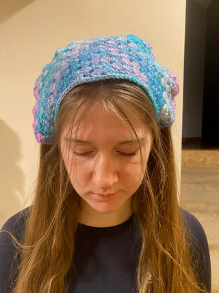Crochet Bandana - Blue/Purple