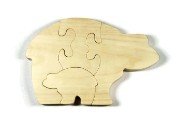 Handmade Wooden Puzzle - Bear