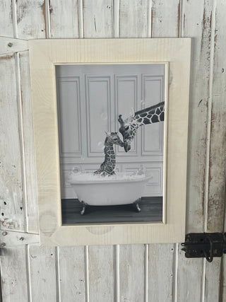 Framed Giraffe in Tub-Lg