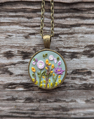 Wildflower Clay Necklace