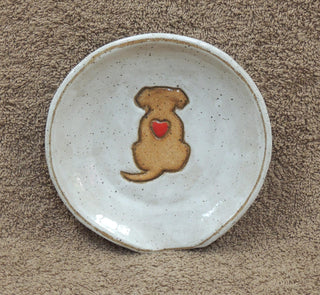 Spoonrest dog/heart 631