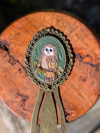 Barn Owl Clay Bookmark