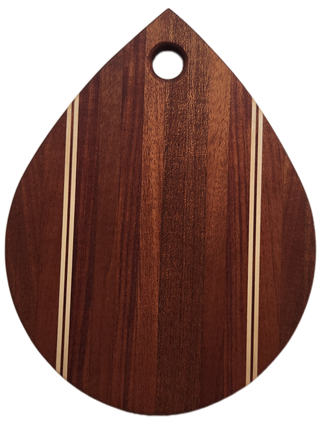 Teardrop - mahogany w/ maple stripes
