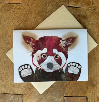 Red Panda Nature Art Card