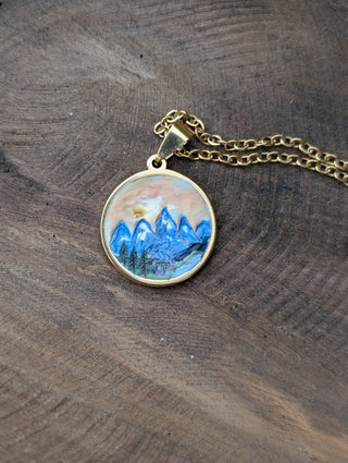 Grand Tetons National Park Clay Necklace