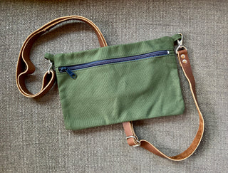 Canvas cross body bag