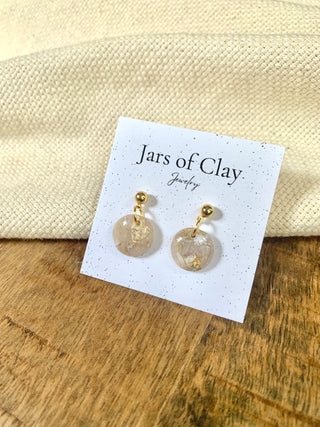 Small Marble Dangle Earrings