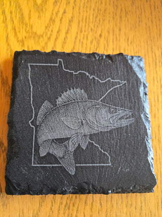MN Walleye Slate Coaster
