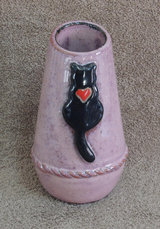 Vase cat/heart 392