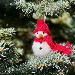 Felted Snowmen Ornaments