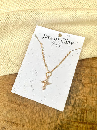 Cubic Zirconia Cross Necklace