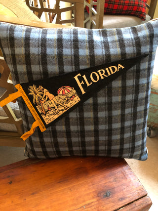 Dahlia Cottage, Florida pennant pillow