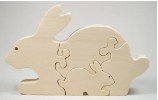 Handmade Wooden Puzzle - Bunny