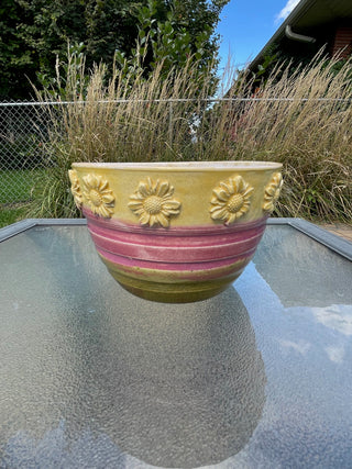 Yellow, Pink and Green Mixing Bowl