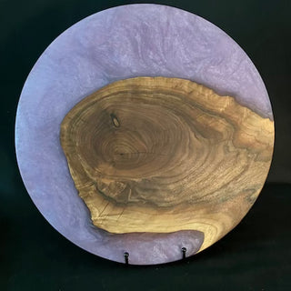 Lazy Susan Walnut/Purple