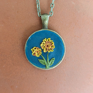 October Birth Flower Clay Necklace